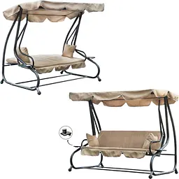 Садова гойдалка GardenLine KRE0759 Beige [144767] - мініатюра 4