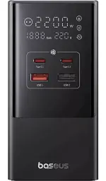 МЗП Baseus Power Combo Tower Digital Power Strip 3AC+2USB+2Type-C 35W with 1.5m Power Cord E00023606113-00 Black - мініатюра 2