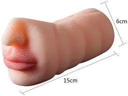 Мастурбатор I'MCUM Realistic Oral Fantasy Реалістичний рот Бежевий (IM-KMQ202) - мініатюра 4