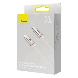 Кабель Baseus Crystal Shine Series Fast Charging Data Cable Type-C to iP 20W 1.2m Розовий - мініатюра 2