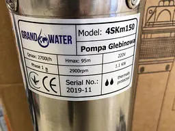 Насос глибинний GrandWater 4SKM150 1.1 кВт H95м з пультом 30412 - мініатюра 4