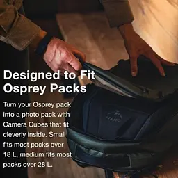 Сумка Osprey Camera Cube Medium Темно-сірий - мініатюра 6