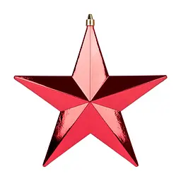 Ялинкова іграшка Novogod`ko Зірка, пластик, 30 cм, червона, глянець (974088)