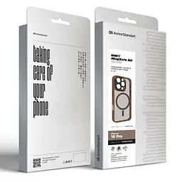 Чехол для Apple iPhone 16 Pro, Unit MagSafe SE, бежевый, с защитой камеры, магсейф, противоударный, магнитный, панель-накладка с MagSafe, с поддержкой беспроводной зарядки, TPU+PC, защита всего корпуса, ударопрочный, ArmorStandart (ARM81149) - мініатюра 5