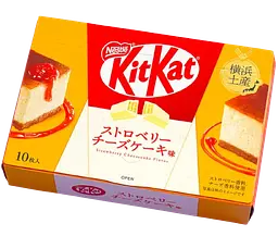Шоколадні міні батончики KitKat Yokohama Strawberry Cheesecake 10шт, 150г - мініатюра 3
