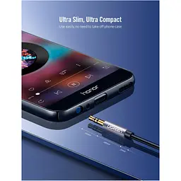 Кабель мультимедійний 3.5mm M to 3.5mm F 1.0m AV118 gray Ugreen (10592) - мініатюра 7