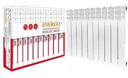 Радіатор біметалевий секційний Energo Bitight 500/80 (кратно 10), Білий - мініатюра 2