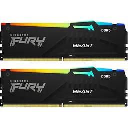 Модуль пам'яті DDR5 Kingston FURY Beast RGB 2x8GB 6000MHz RGB EXPO Black (KF560C30BBEAK2-16) [156598] - мініатюра 4