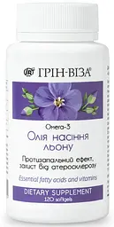 Олія насіння льону 120 капсул Грін-Віза