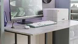 Стіл письмовий Кевін Ferrum-decor 75x140x70 Чорний метал ДСП Бетон 16 мм (FRD-106573) - мініатюра 3