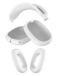 Чохол-накладка DK для Apple AirPods Max 1/2 | Silicone Candy Friendly 3в1 (white) - мініатюра 3