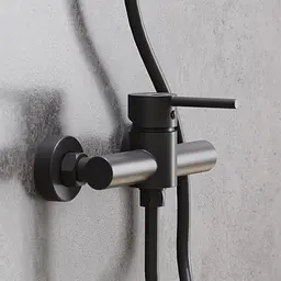 Змішувач для душу Damixa Scandinavian Pure black 362000300 - мініатюра 3
