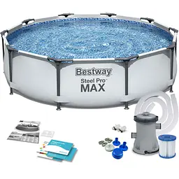 Каркасний басейн Bestway 56408, розмір 305 x 76 см з фільтрувальним насосом