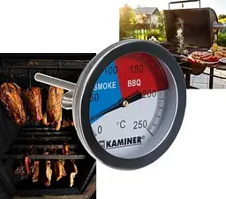 Термометр для барбекю, гриля та коптильні Kaminer PK006 1881, 0–250 °C, аналоговий, з нержавіючої сталі - мініатюра 6