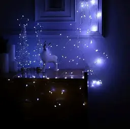 Новорічна конусна гірлянда 3 м 10 ниток 300 LED-лампочок Білий - мініатюра 4