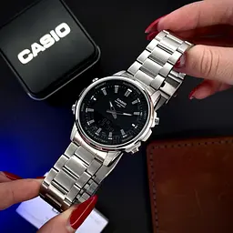 Чоловічий годинник Casio AMW-880D-1A Сріблястий ( AT1141-0221 ) - мініатюра 5
