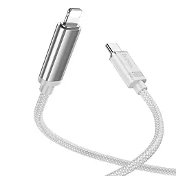 Дата кабель Hoco U127 Power Type-C to Lightning (1.2m) Silver/Gray - мініатюра 2