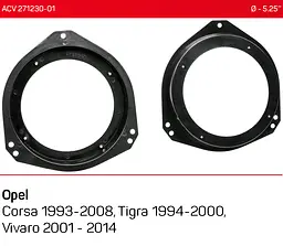 Проставки під динаміки ACV 271230-01 для автомобілів Opel Corsa, Tigra, Vivaro - мініатюра 4
