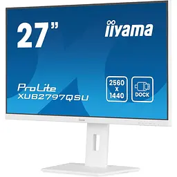 Монітор Iiyama 27" XUB2797QSU-W2 White QHD IPS 100Hz (XUB2797QSU-W2) - мініатюра 2