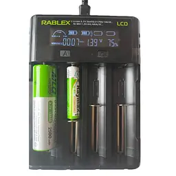 Зарядний пристрій для акумуляторів Rablex RB-405 з LCD дисплеєм А/АА/ААА/АААА/С/SC/F6 Hi-Cd Ni-MH - мініатюра 3