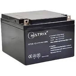 Батарея до ДБЖ Matrix 12V 26AH (NP26-12)