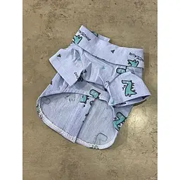 Сорочка для собак "Діно" блакитний L Multibrand zoo0005841 - мініатюра 2