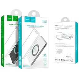Додаткова батарея Hoco B32 (Wireless Charger) (8000mAh) Black - мініатюра 4