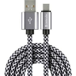 Кабель USB 2.0 AM-Type-C M, 1.0 м, білий, 09-03T PRO Defender - мініатюра 2