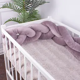 Коса захисна в ліжечко MirSon Kids Time 28-0005 Ashen Velvet велюрова фіолетова - мініатюра 7