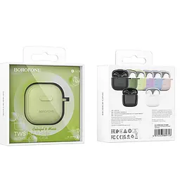 Бездротові TWS навушники Borofone BW29 Case Lemon Green - мініатюра 2