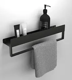 Полиця для ванни Rea SF01 45 black matt REA-06000, Чорний матовий - мініатюра 3
