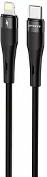 Кабель Proove Light Silicone Plus Type-C to Lightning 27W (1m) black (CCLS27002101)