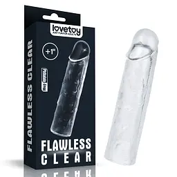 Прозора насадка на член Flawless Clear Penis Sleeve Add 1" від LoveToy