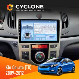 Штатна магнітола KIA Forte (TD) 2009-2012 Climate Cyclone C9-012 4x64, DSP, 4G Cyclone (НФ-00008105)