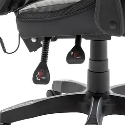 Крісло ігрове AGN 3 клас,120 кг, 100мм, RGB підсвітка, чорно-сіре - мініатюра 6