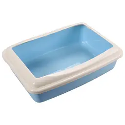 Туалет для котів з бортиком AnimAll A 951, високий знімний борт, 41×30×11,7 см, блакитний