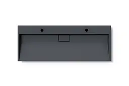 Умивальник VBI Este 120x46 см накладний/підвісний 2/O black VBI-019930 - мініатюра 2