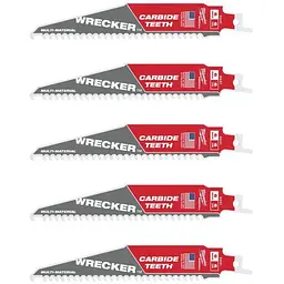 Полотно для шабельних пил WRECKER CARBIDE MILWAUKEE, 150х4,2мм, (5шт), (мультіматеріал)