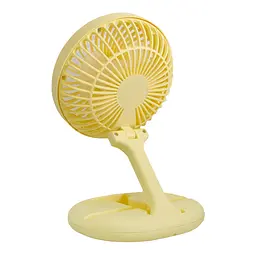 Вентилятор настільний Mini Fan W1646 жовтий, акумуляторний складаний, USB, 2 швидкості - мініатюра 2