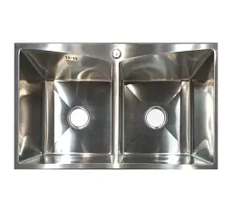 Мийка кухонна Kraft Handmade HD7848-20 подвійна + кошик 780х480х230х3 мм 30412