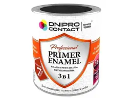 Грунт-емаль DNIPRO CONTACT чорний матовий 0.9кг 3 в 1