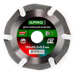 Диск пильний по дереву Apro 125 x 22.2мм x 6T PRO