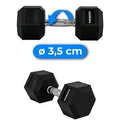 Гантель шестигранна Thunder 15 кг (HEXAGONAL-DUMBBELLS-15KG) - мініатюра 3