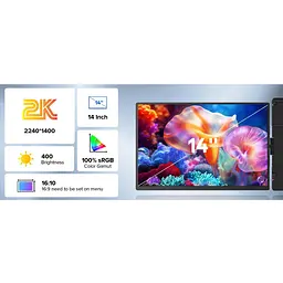 Портативний монітор UPERFECT 14` 2K Triple with 360° [116434] - мініатюра 3