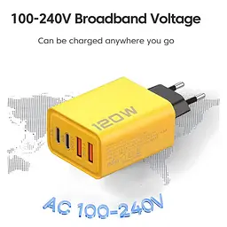 Зарядний пристрій ILEPO 120W швидка зарядка для телефону / планшета 2 USB + 2 Type-C White (19025) - мініатюра 2
