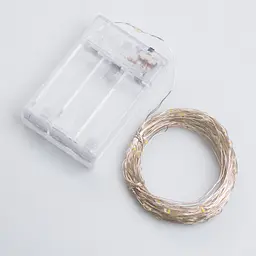 Гірлянда Роса нитка 100 LED довжина 10 м на батарейках, жовтий GarlandoPro 100L10MWY - мініатюра 25