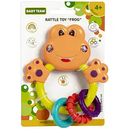 Іграшка-брязкальце Baby Team Жабка (8449_помаранчевий) - мініатюра 2
