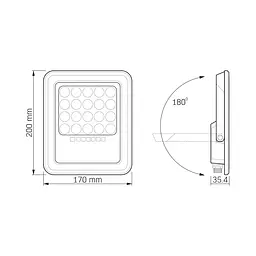 LED прожектор автономний Videx 500Lm 5000K (27409-000) - мініатюра 8