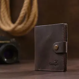 Шкіряний чоловічий гаманець Shvigel 16475 коричневий - мініатюра 6