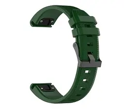 Силіконовий ремінець Primo для годинника Garmin Fenix 3/3HR/Fenix 5X/6X Army Green - мініатюра 2